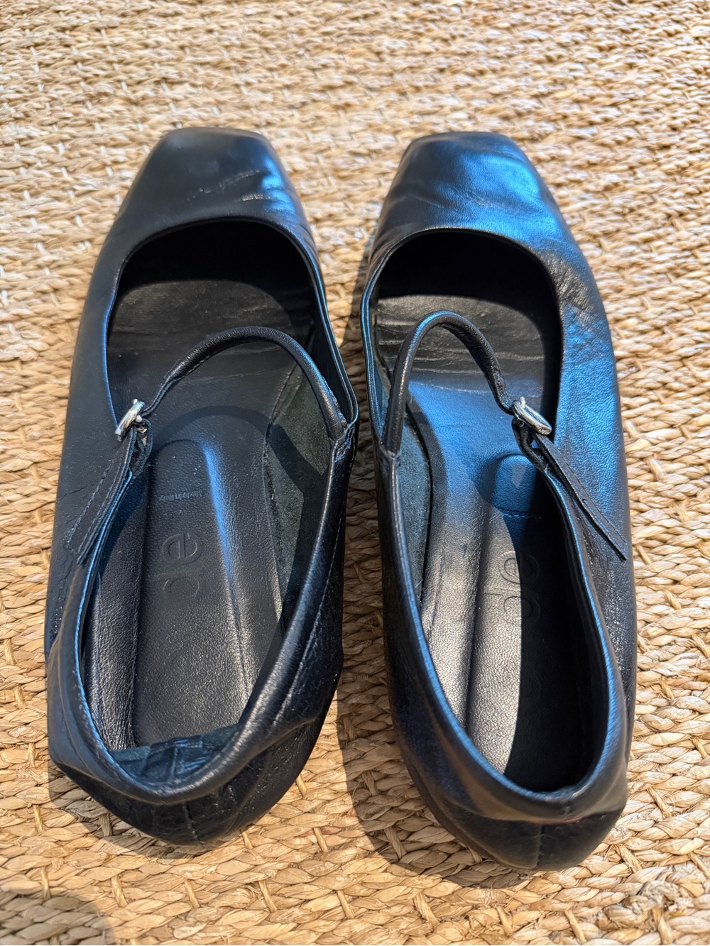Aeyde Uma Mary-Jane Flats Black Leather 38.5 - Picture 9 of 17